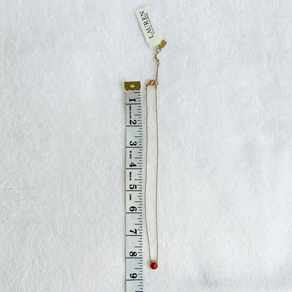 NEW Ralph Lauren Red Geo Pendent Necklace - Picture 6 of 7